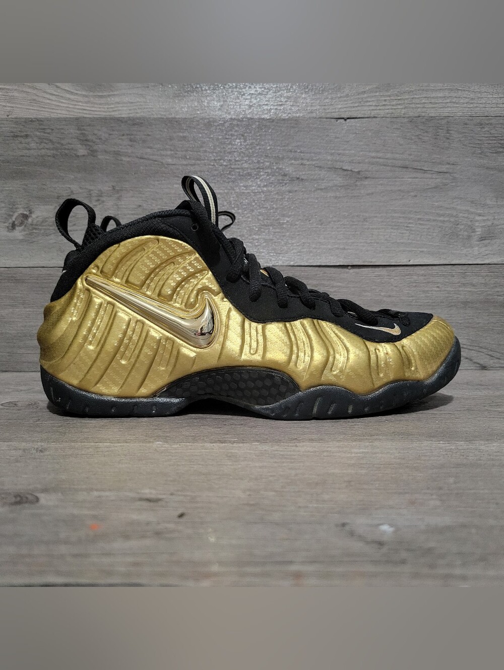 Nike Kids' Gold Foamposite One - Metallic Gold/Black